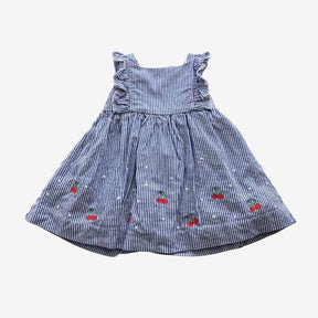 Blue Stripe Cherry Dress
