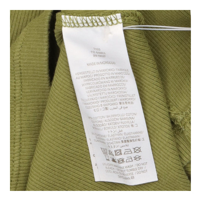 Ribbed Cotton Racerback Vest Top Khaki Olive Green