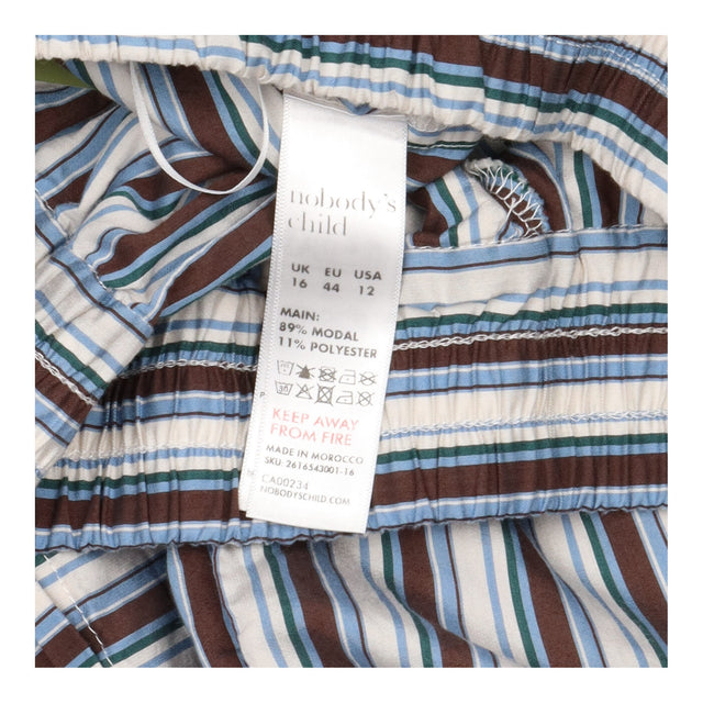 Shorts Blue Brown Stripe Modal Elastic Waist