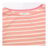Top Pink Stripe Organic Cotton Long Sleeve Boat Ne