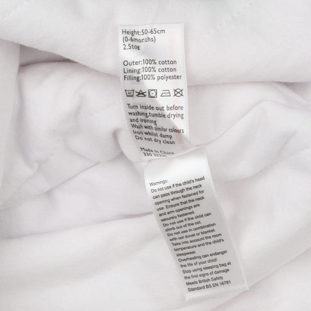 Sleeping Bag White Animals Fruit and Stars 2.5 Tog