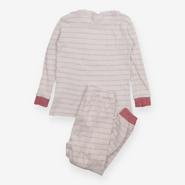 Pyjamas White and Grey Stripe Rudolph Nose