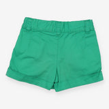 Shorts green pleat fronts turn ups