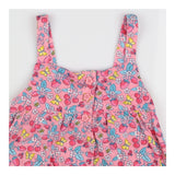 Romper pink with strawberries, butterflies and bee