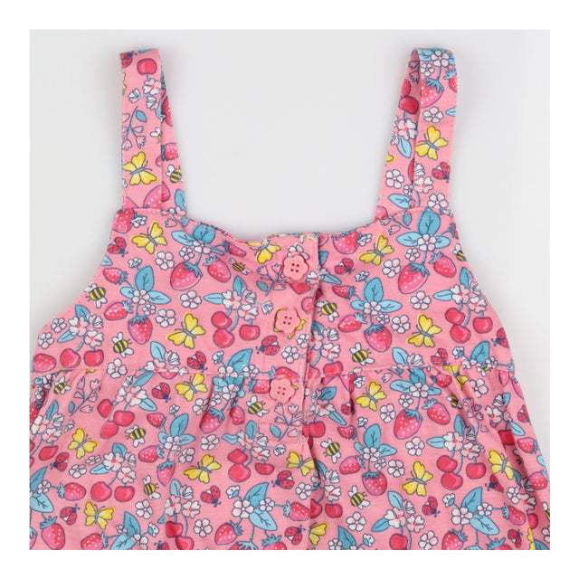 Romper pink with strawberries, butterflies and bee