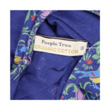 Purple Ditsy Botanical Print Midi Dress