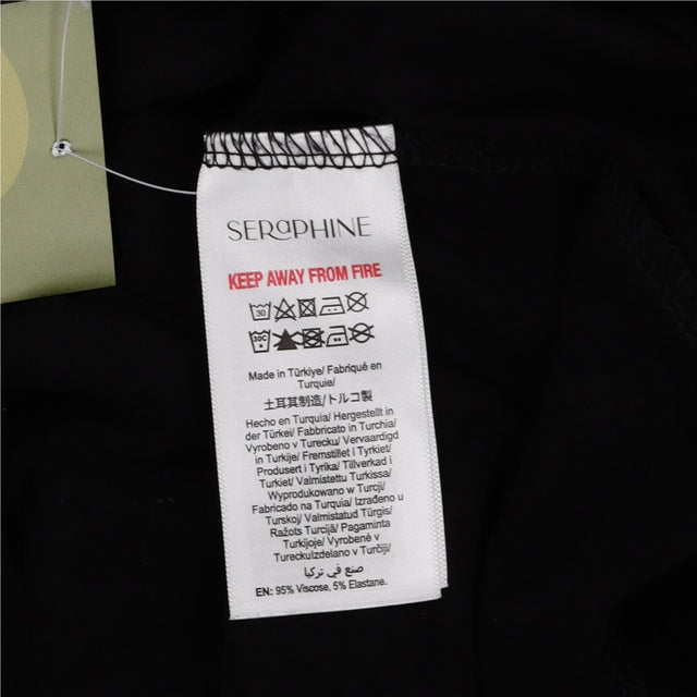 Black Maternity Breastfeeding Midi Dress Long Slee