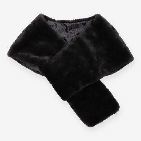 Faux Fur Wrap Charcoal Grey Evening Stole