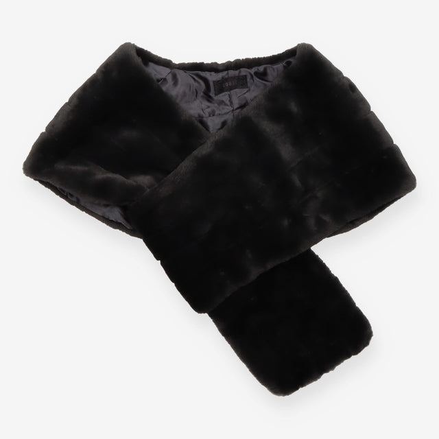 Faux Fur Wrap Charcoal Grey Evening Stole
