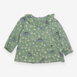 Top Long Sleeve Dinosaur Print Soft Green
