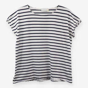 Navy Stripe Cotton Breton T-Shirt Women's
