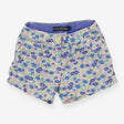 White floral woven shorts