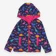 Hoodie reversible blue dinos pink spot