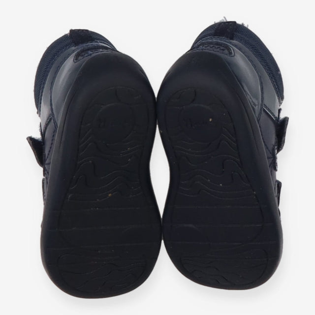 Discover Navy Patent Boots