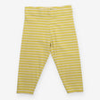 Capri leggings yellow and white stripe