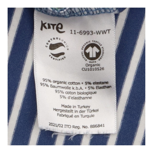 Jersey Top Navy Floral Stripe Organic Cotton