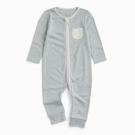 Clever Zip Sleepsuit - Blue Stripe