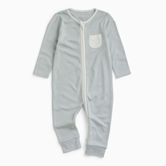 Clever Zip Sleepsuit - Blue Stripe