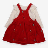 Red Candy Cane Pinafore and Bodysuit
