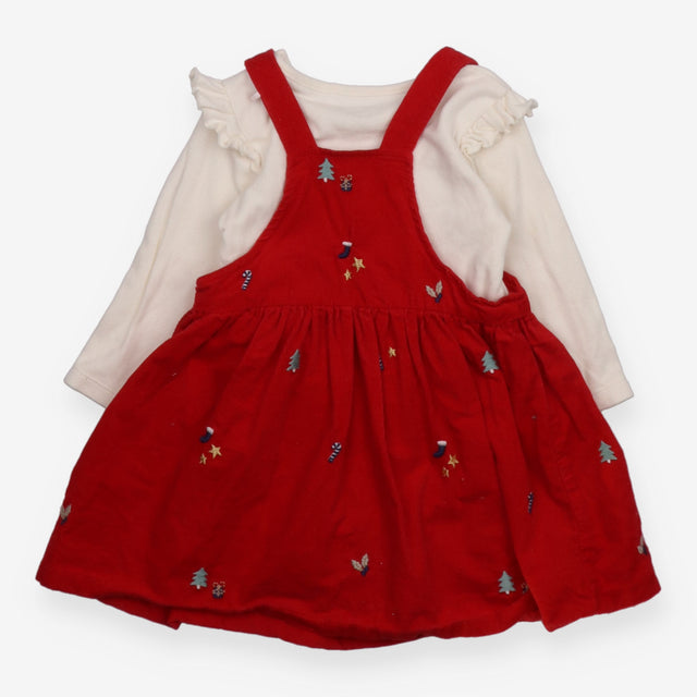 Red Candy Cane Pinafore and Bodysuit