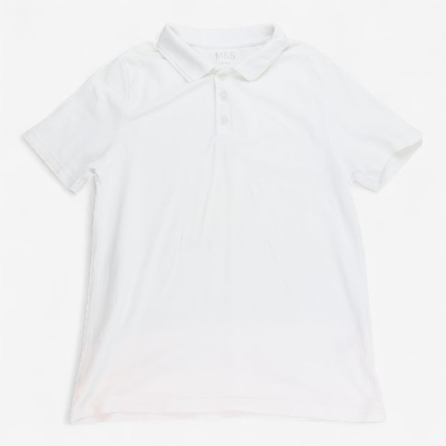 Polo Shirt White School Uniform