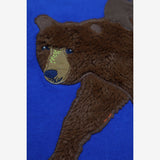 T-shirt Long Sleeve Blue Bear Applique 