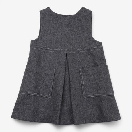 Grey woven pinafore dress 