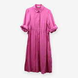 Seraphine Pink Maternity Shirt Dress with Expandab