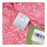 Midi Dress Red Pink Heart Print Shirt Style Asymme