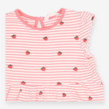 Dress strawberry pink stripe