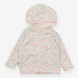 Little Dutch Hoodie Reversible Pink and White 