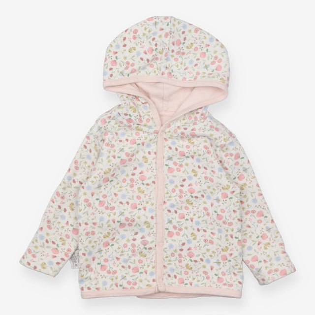 Little Dutch Hoodie Reversible Pink and White 
