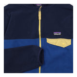 Hoodie blue yellow edging fleece