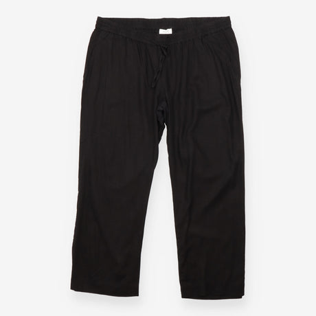 Maternity Trousers Black Linen Blend Under Bump Dr