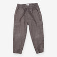 Grey cargo trousers