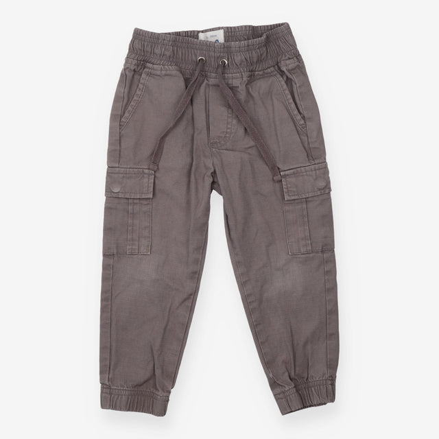Grey cargo trousers