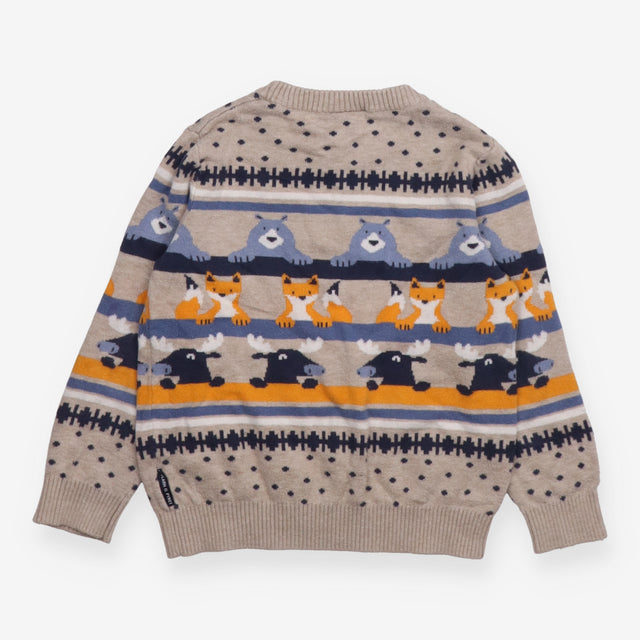 Knitted jumper fairisle animals