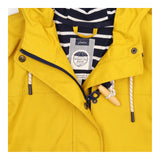 Raincoat Yellow Striped Lining Hooded Waterproof J