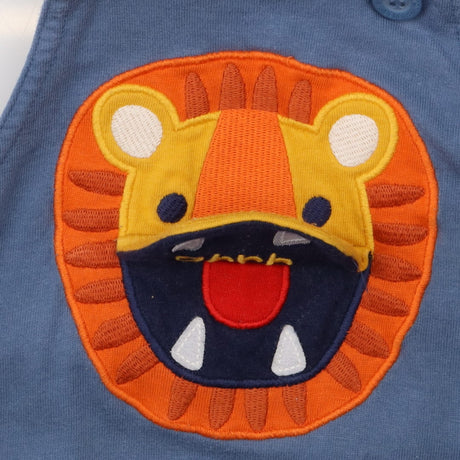 Blue dungarees jersey with lion face