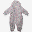 Pramsuit pink floral with fleece lining