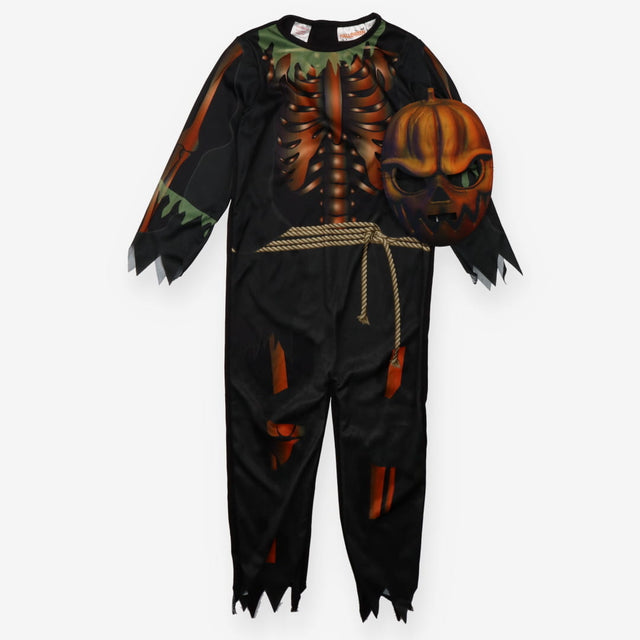 Halloween Scary Skeleton Pumpkin Costume with Mask