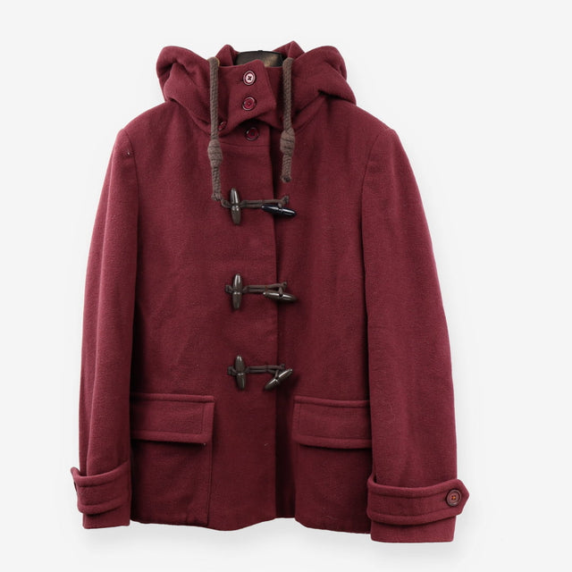 Leighton Damson Berry Wool Duffle Coat Hooded