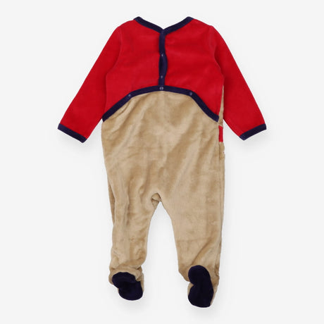 Sleepsuit red velour reindeer