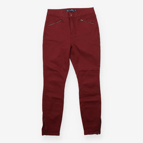 Biker Super Skinny Jeans Burgundy Berry