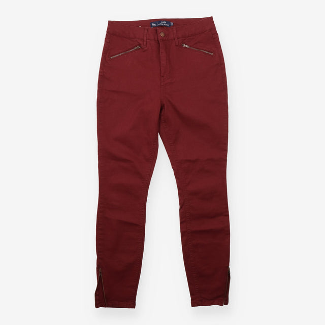 Biker Super Skinny Jeans Burgundy Berry