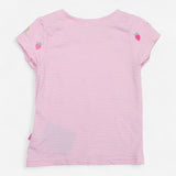 T-Shirt Pink Stripe Strawberries
