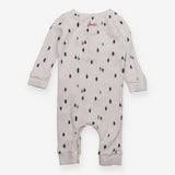 Sleepsuit white tree print