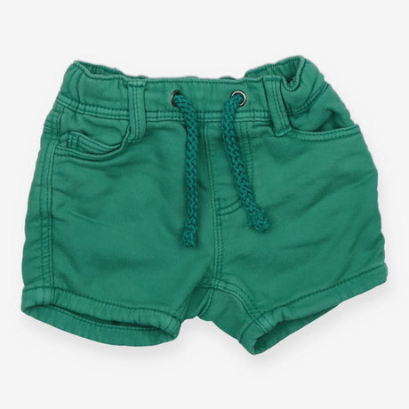 Green Jersey Shorts with Drawstring