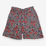 Floral Print Pull-On Woven Shorts Pink Navy