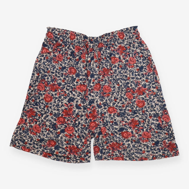 Floral Print Pull-On Woven Shorts Pink Navy